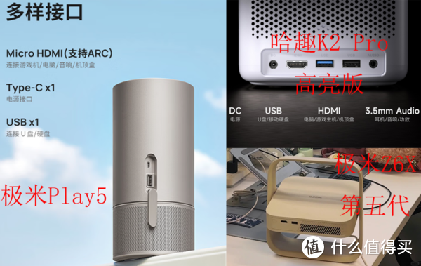 千元投影仪聚焦:哈趣K2Pro对比极米Z6X和极米Play5!